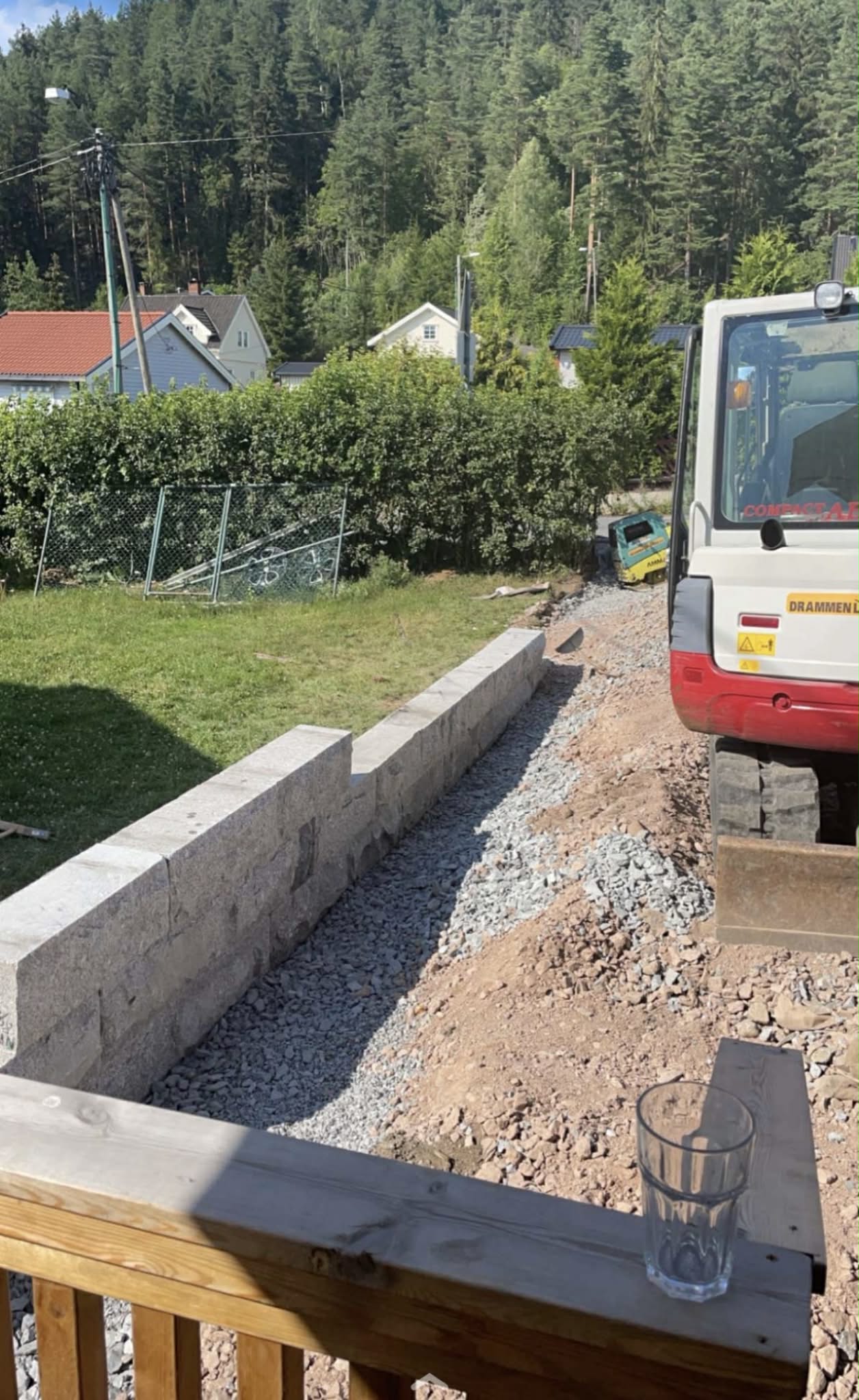 Støttemur bygget av Wünder AS